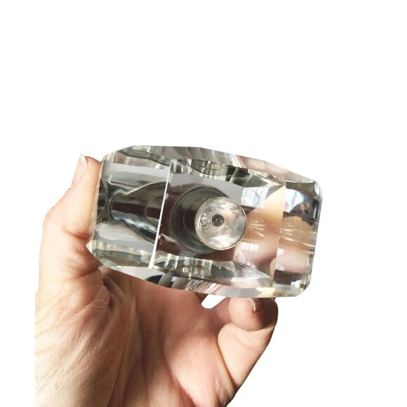 Crystal Perfume Bottle - Flat Round - Picture 5 of 11